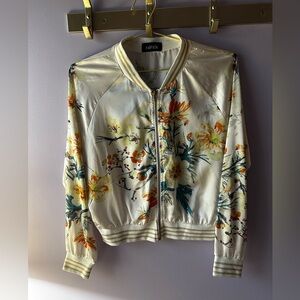 Fab’rik White Floral Jacket Size L